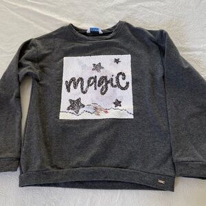 Mayoral Dark Gray Magic unicorn flip Graphic Kids Sweatshirt